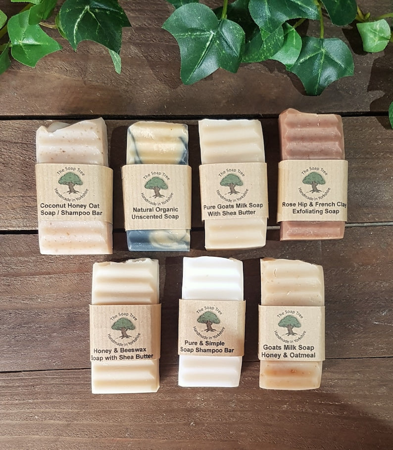 Handmade Natural Soaps or Soap Shampoo Bars. SMALL 40g SIZE. Cold Process Palm Oil Free Soap. Vegan Options. Wedding Favours etc - UK