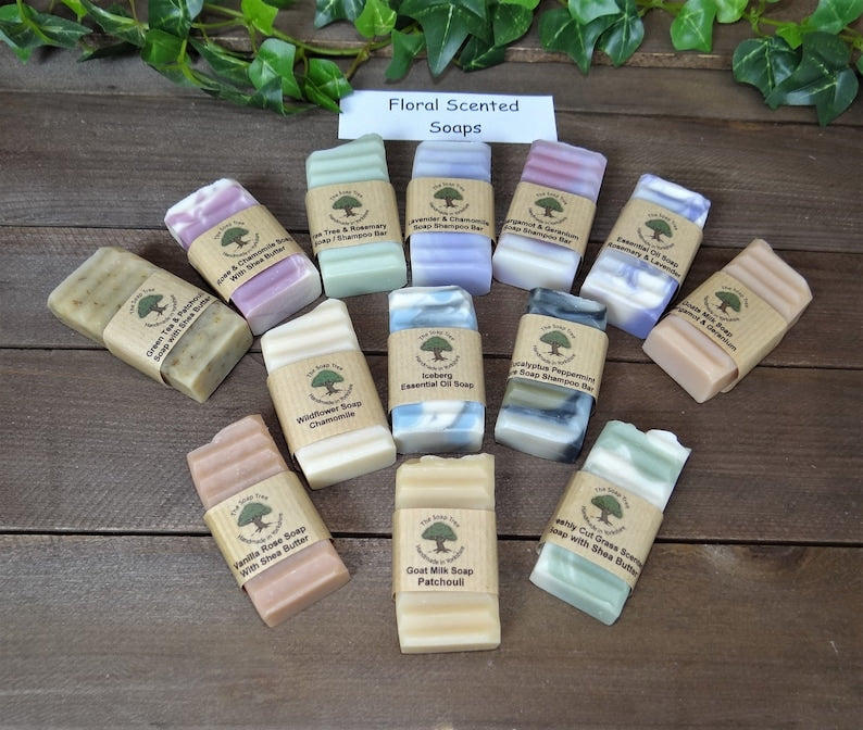 Handmade Natural Soaps or Soap Shampoo Bars. SMALL 40g SIZE. Cold Process Palm Oil Free Soap. Vegan Options. Wedding Favours etc - UK